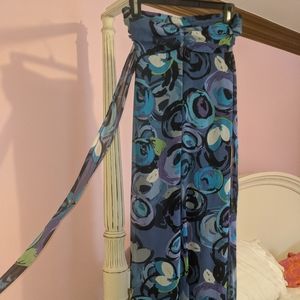 Blue long dress tube maxi